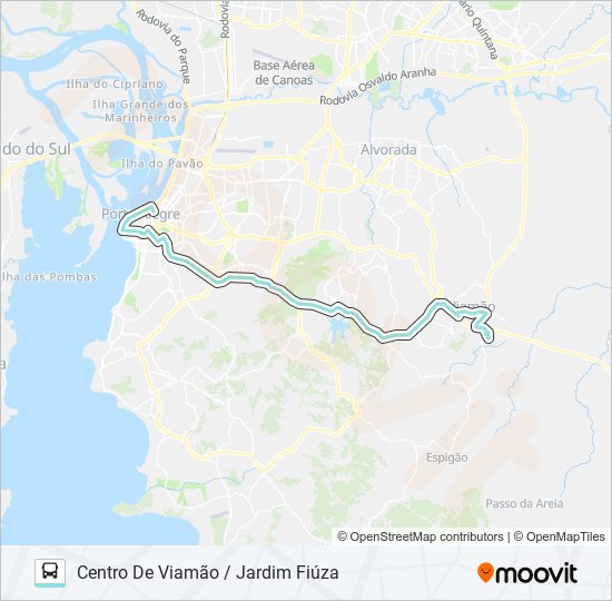 Mapa da linha L421C JARDIM FIÚZA VIA BENTO de ônibus