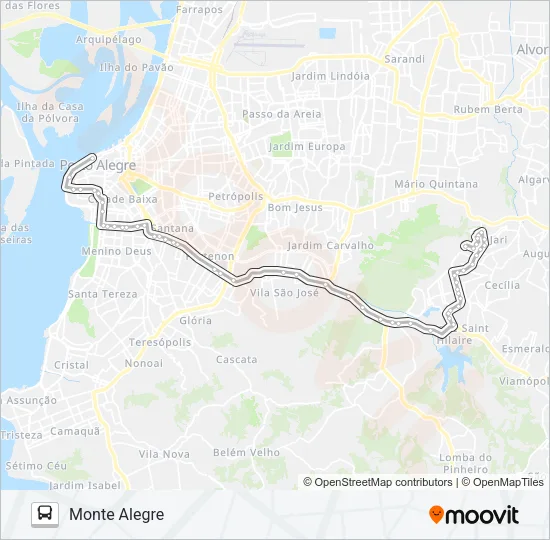 SL35 MONTE ALEGRE - SELETIVO Bus Line Map