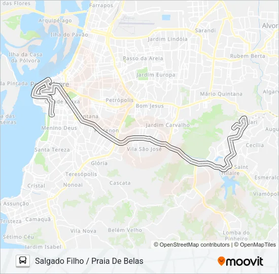 SL35 MONTE ALEGRE - SELETIVO Bus Line Map
