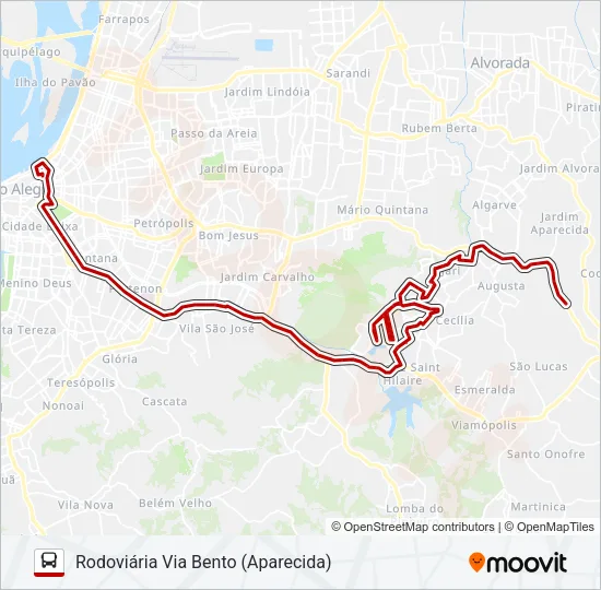 L314 MONTE ALEGRE - EXECUTIVO Bus Line Map