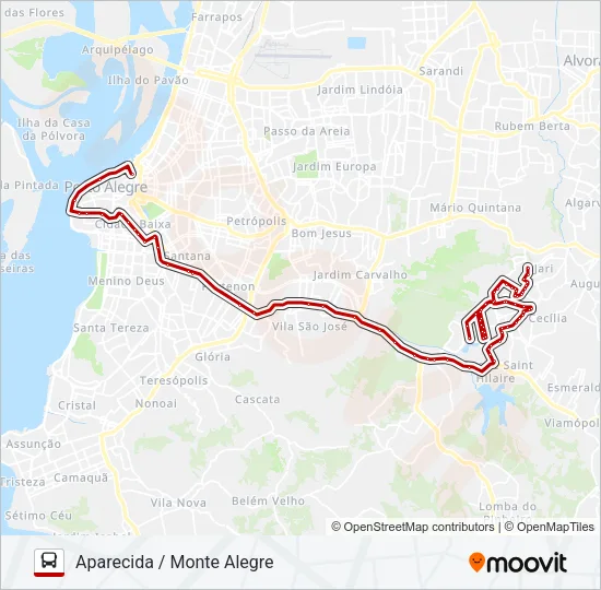 L314 MONTE ALEGRE - EXECUTIVO Bus Line Map