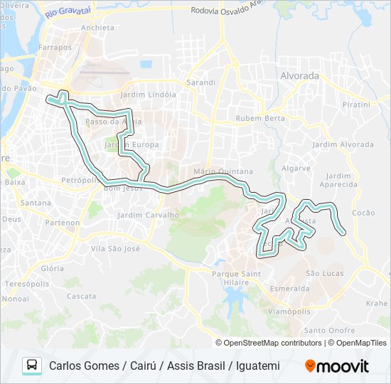 L348B CECÍLIA VIA CARLOS GOMES bus Line Map