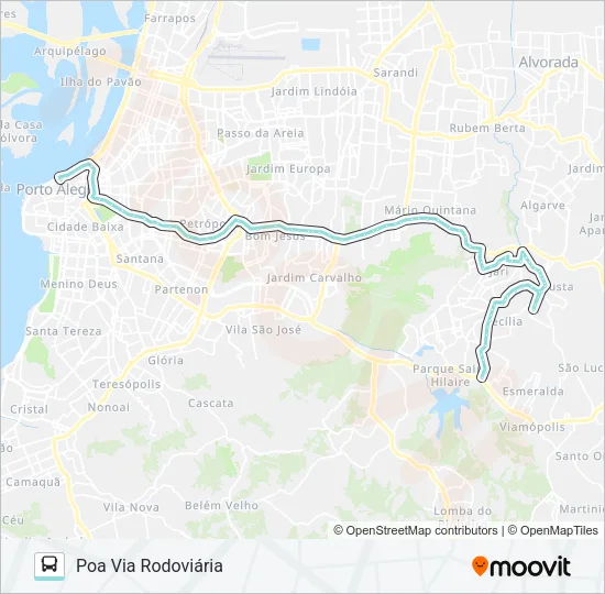 L354 CECÍLIA VIA PROTÁSIO ALVES Bus Line Map