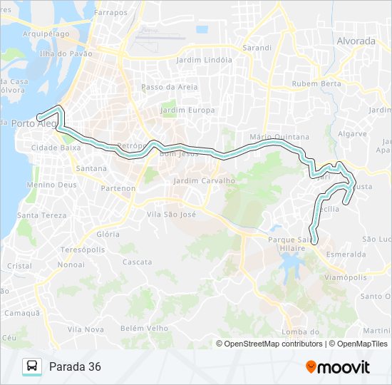 Mapa de L354 CECÍLIA VIA PROTÁSIO ALVES de autobús