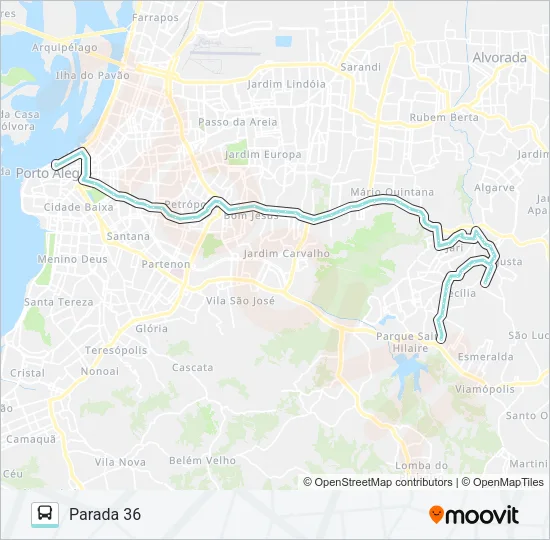 L354 CECÍLIA VIA PROTÁSIO ALVES Bus Line Map