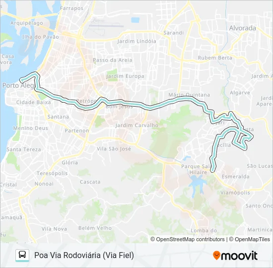 L354 CECÍLIA VIA PROTÁSIO ALVES Bus Line Map