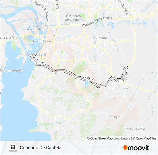 SL34 VIAMÃO VIA BENTO - SELETIVO Bus Line Map