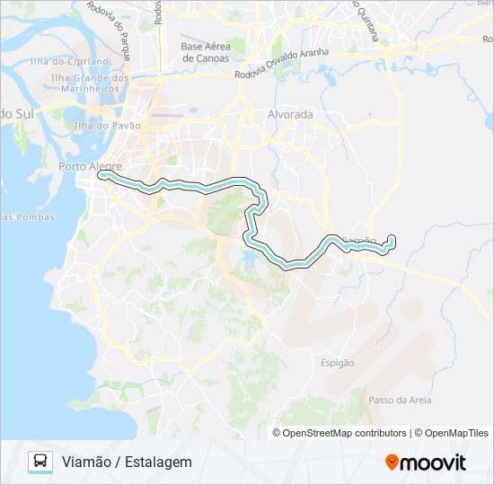 L217 ESTALAGEM VIA PROTÁSIO ALVES bus Line Map