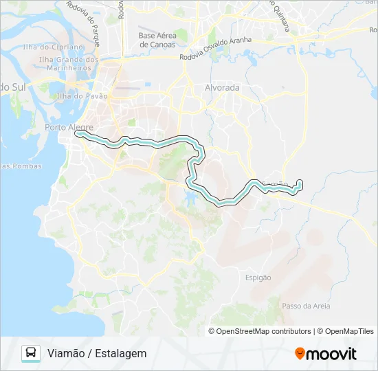 L217 ESTALAGEM VIA PROTÁSIO ALVES Bus Line Map