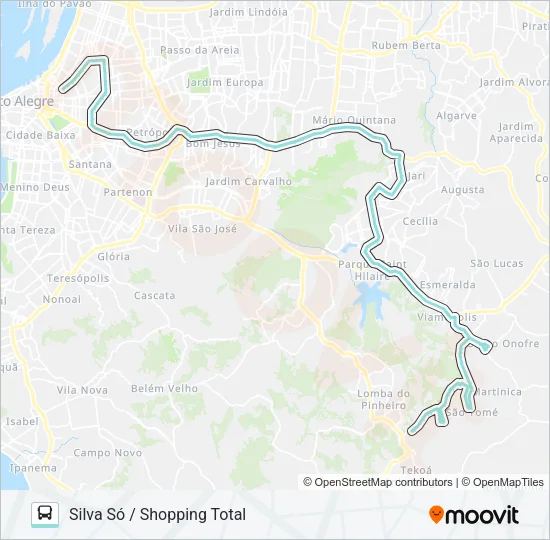 L229B SÃO TOMÉ VIA PROTÁSIO ALVES Bus Line Map