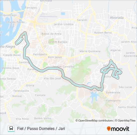 Mapa de L333 JARI VIA IPIRANGA / SILVA SÓ de autobús