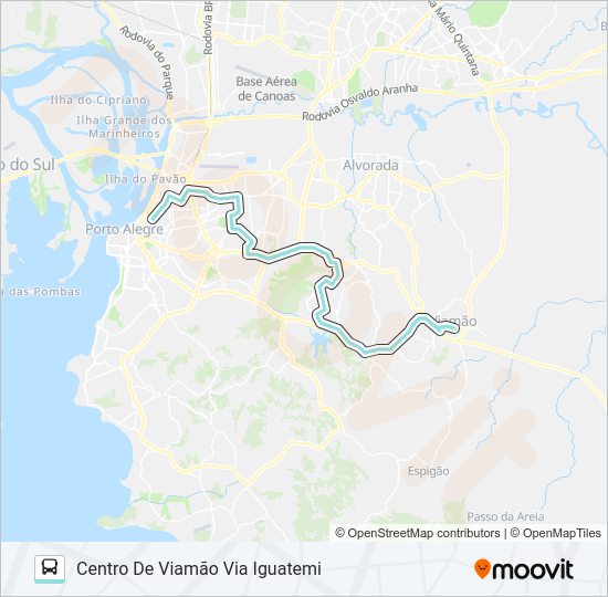 Mapa da linha L422 SANTA ISABEL VIA ASSIS BRASIL de ônibus