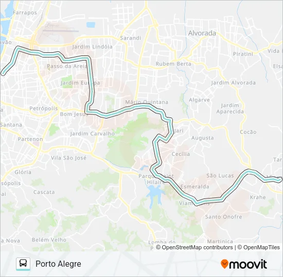 L422 SANTA ISABEL VIA ASSIS BRASIL Bus Line Map