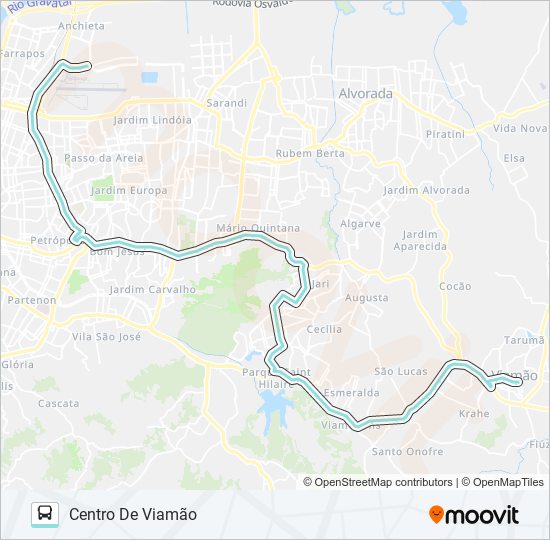Mapa de L420B SANTA ISABEL VIA CARLOS GOMES de autobús