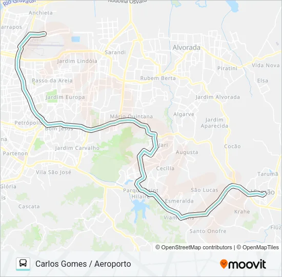 L420B SANTA ISABEL VIA CARLOS GOMES Bus Line Map