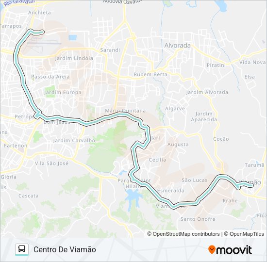 Mapa da linha L420B SANTA ISABEL VIA CARLOS GOMES de ônibus