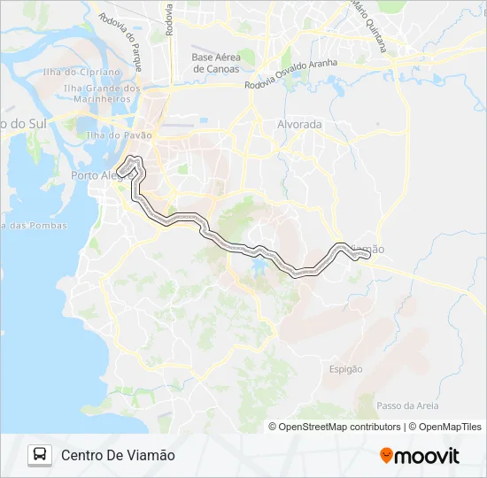 SL36 VIAMÃO VIA SILVA SÓ - SELETIVO Bus Line Map
