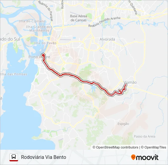L221 MARTINICA VIA BENTO - EXECUTIVO Bus Line Map