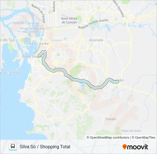 L229A VIAMÃO VIA IPIRANGA / SILVA SÓ Bus Line Map