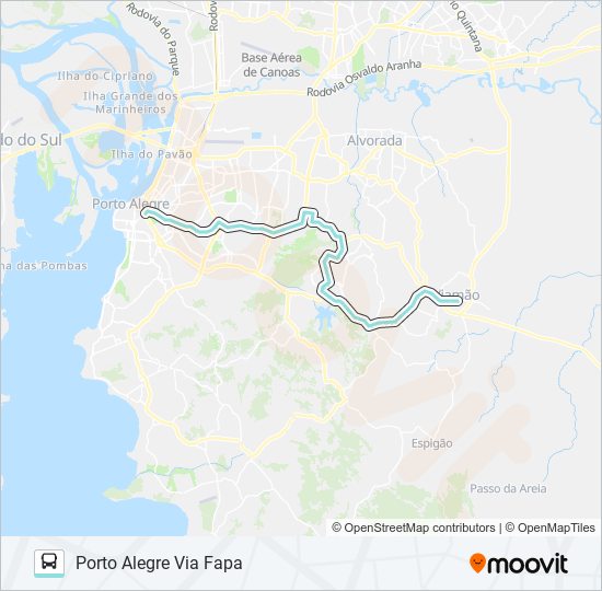 L420 SANTA ISABEL VIA PROTÁSIO ALVES bus Line Map