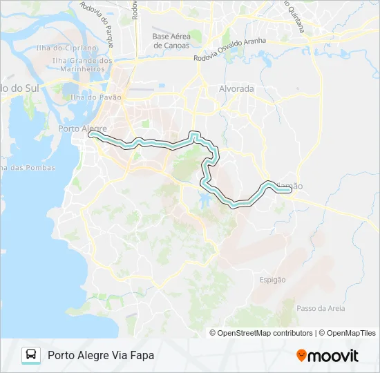 L420 SANTA ISABEL VIA PROTÁSIO ALVES Bus Line Map