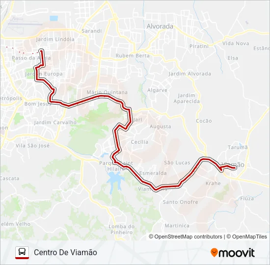 L422D VIAMÃO VIA IGUATEMI - EXECUTIVO Bus Line Map