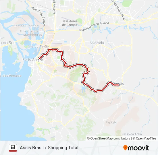 L422D VIAMÃO VIA IGUATEMI - EXECUTIVO Bus Line Map