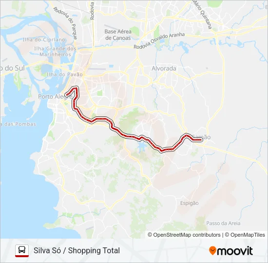 L424C VIAMÃO VIA IPIRANGA - EXECUTIVO Bus Line Map