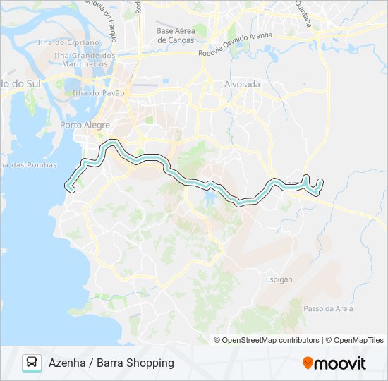 Mapa da linha L453A ESTALAGEM VIA IPIRANGA / AZENHA de ônibus
