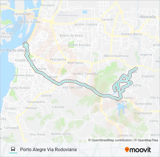 L204 MONTE ALEGRE / APARECIDA VIA BENTO Bus Line Map