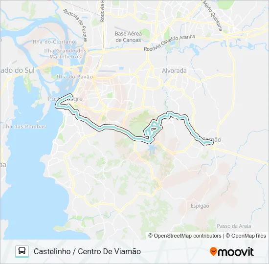 L204 MONTE ALEGRE / APARECIDA VIA BENTO Bus Line Map