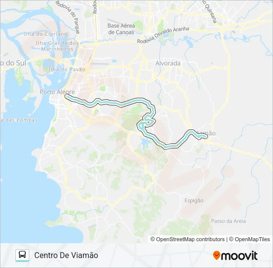 L307 VIAMÃO / APARECIDA VIA PROTÁSIO ALVES Bus Line Map