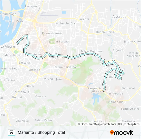 L354D CECÍLIA VIA PROTÁSIO ALVES / SILVA SÓ Bus Line Map