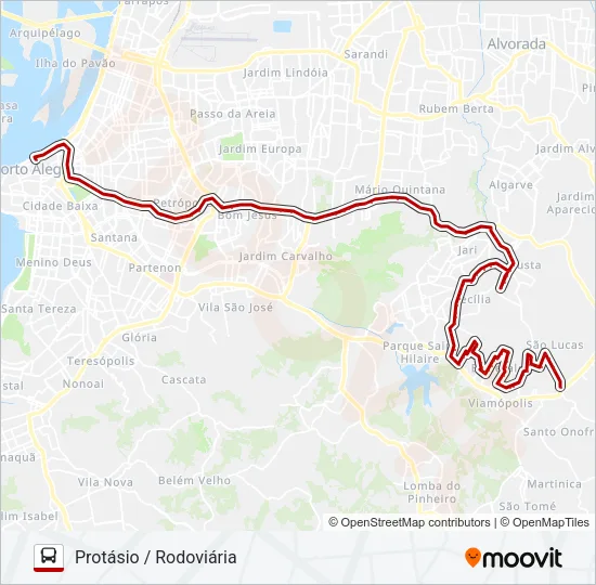 L355 CECÍLIA VIA PROTÁSIO ALVES - EXECUTIVO Bus Line Map
