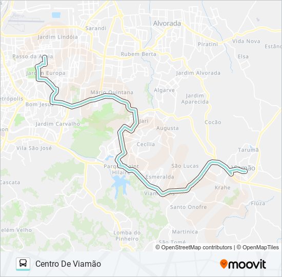 L421A VIAMÃO / IGUATEMI - HOSPITAL CONCEIÇÃO bus Line Map