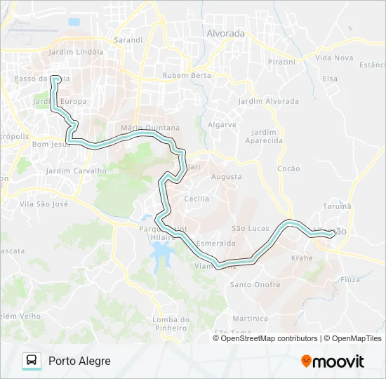 L421A VIAMÃO / IGUATEMI - HOSPITAL CONCEIÇÃO Bus Line Map