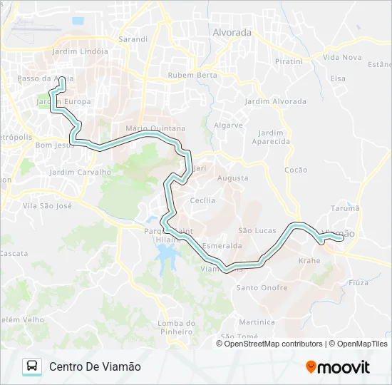 L421A VIAMÃO / IGUATEMI - HOSPITAL CONCEIÇÃO Bus Line Map