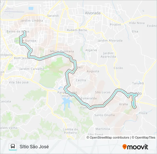 L421A VIAMÃO / IGUATEMI - HOSPITAL CONCEIÇÃO Bus Line Map