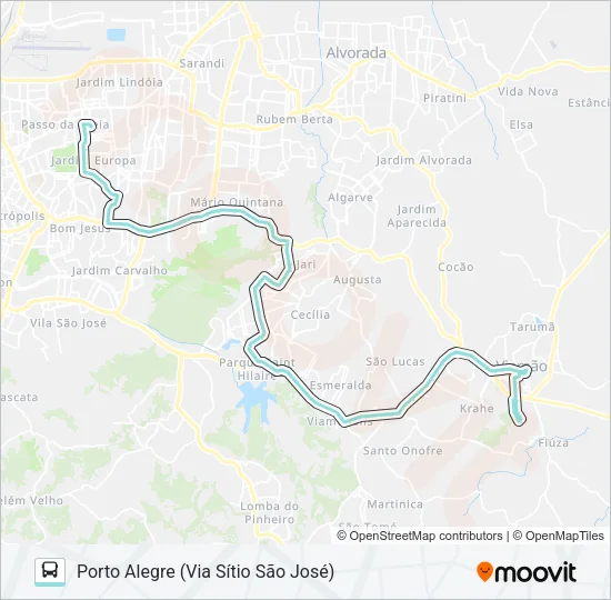 L421A VIAMÃO / IGUATEMI - HOSPITAL CONCEIÇÃO Bus Line Map