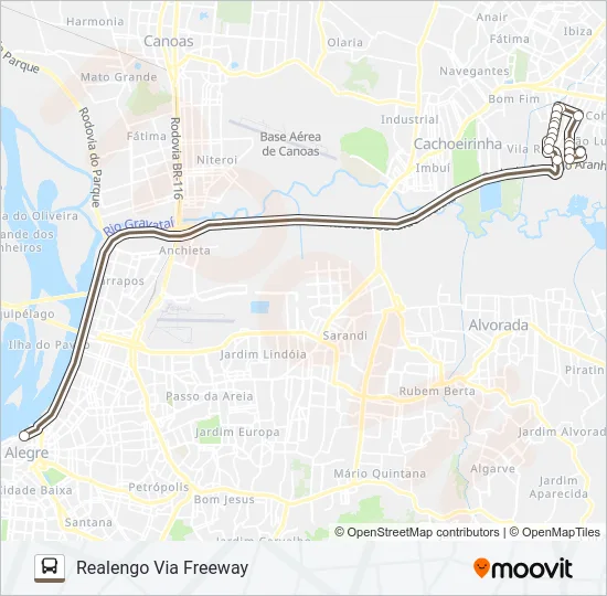 W541 REALENGO - EXECUTIVO Bus Line Map