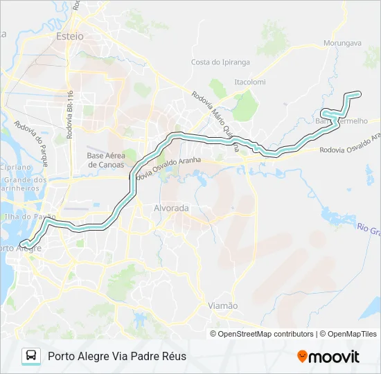 W591 XARÁ VIA ASSIS BRASIL Bus Line Map