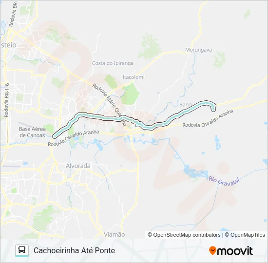 R681 GRAVATAÍ - PARADA 107 / PONTE Bus Line Map