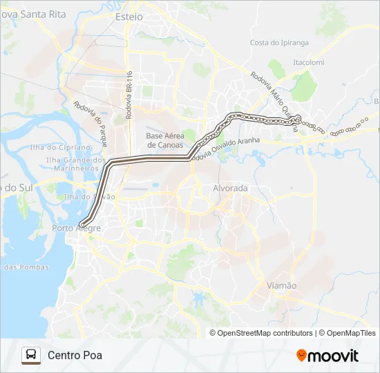 W594 GRAVATAÍ VIA PDA. 59 - EXECUTIVO Bus Line Map