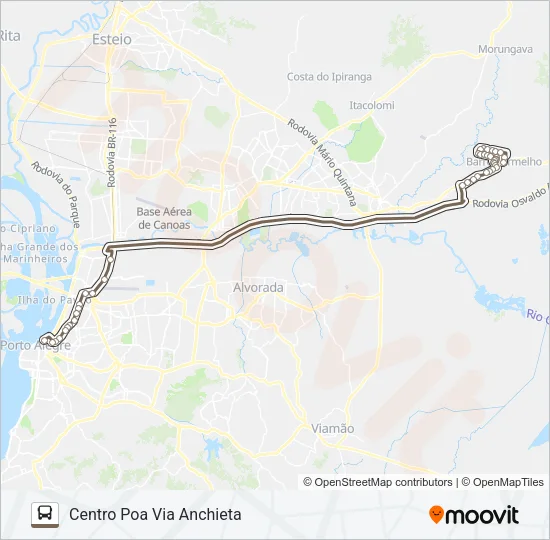 W620 PADRE RÉUS VIA FREEWAY - EXECUTIVO Bus Line Map