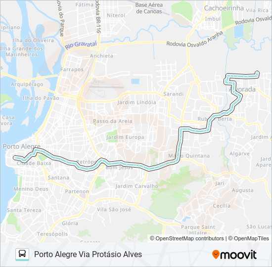 Mapa da linha W171 TAIMBÉ de ônibus