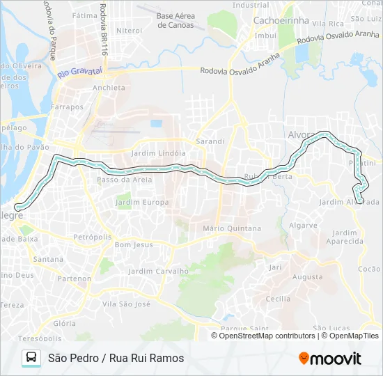 W204 SÃO PEDRO Bus Line Map