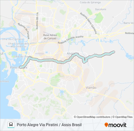 Mapa da linha W211 ESTÂNCIA GRANDE de ônibus