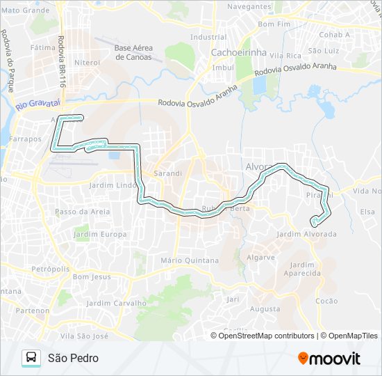 W203 SÃO PEDRO / CEASA bus Line Map