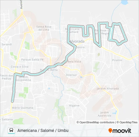 W206 SALOMÉ / UMBU - FAPA Bus Line Map