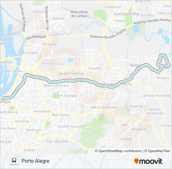 W207 UMBU VIA ASSIS BRASIL Bus Line Map